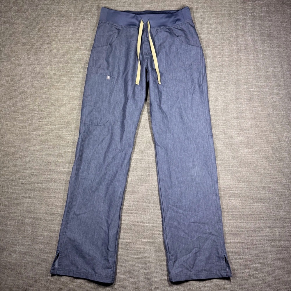 FIGS Kade Cargo Scrub Pants Heathered Indigo XS Limited Healthcare Nurse Medical